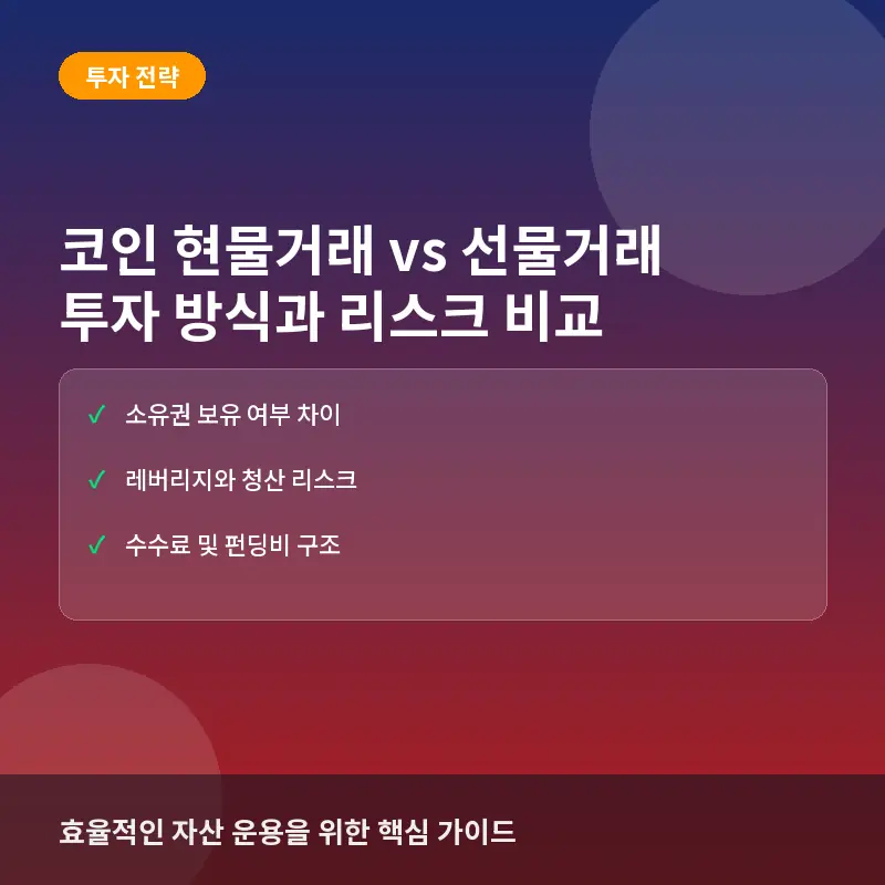 코인 현물거래 vs 선물거래, 무엇이 다를까? 수익 구조와 리스크 비교