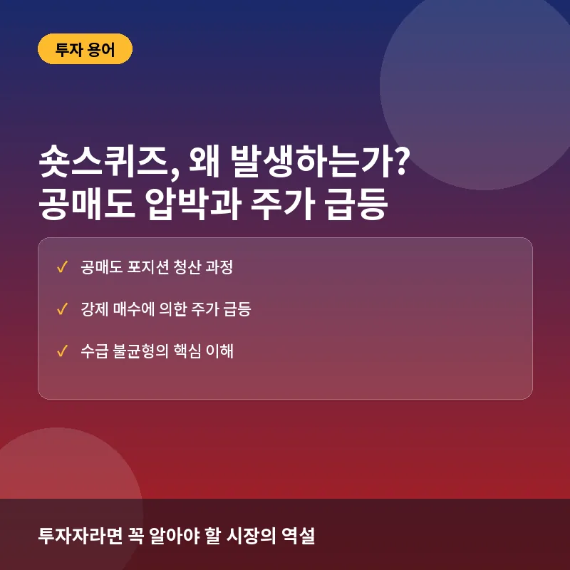 숏스퀴즈(Short Squeeze)란? 주가 급등 원리와 투자자 대응법 총정리