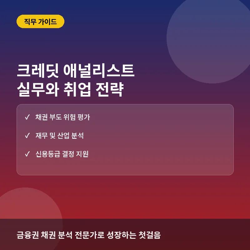 크레딧 애널리스트(Credit Analyst)의 실무 세계: 채권 시장의 파수꾼이 되는 법