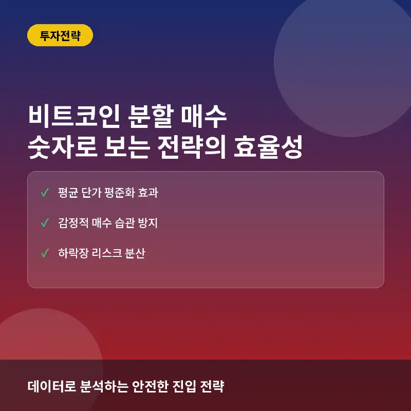 비트코인 분할 매수, 숫자로 보는 전략의 효율성 분석