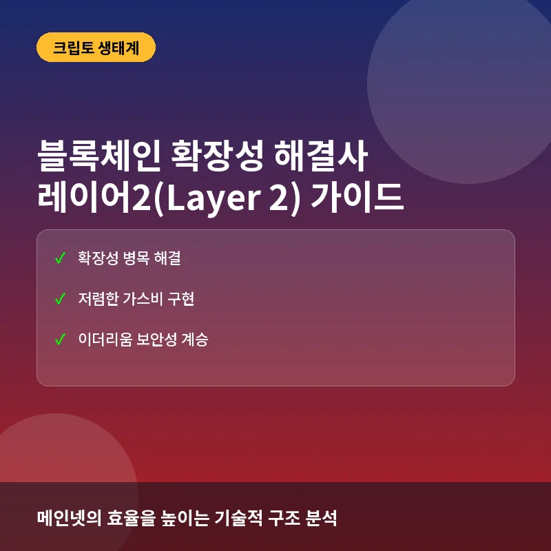 블록체인 확장성 해결사: 레이어2(Layer 2)란 무엇이며 왜 주목받을까?