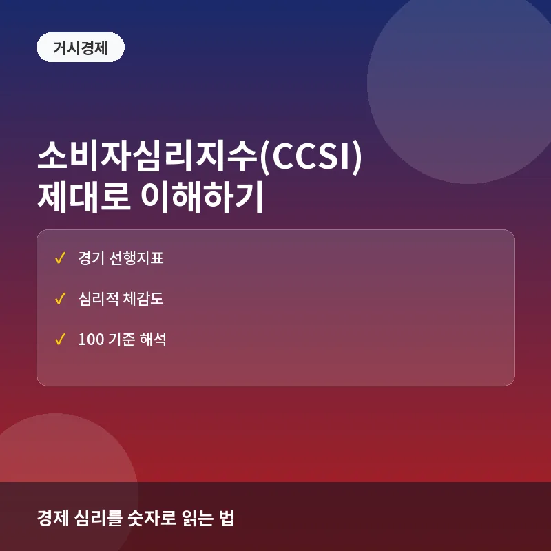 소비자심리지수(CCSI)와 YY, 헷갈린다면 이 기준으로 구분하세요