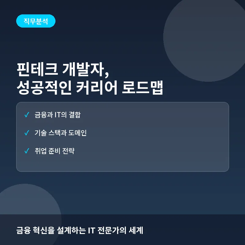 핀테크 개발자 커리어 가이드: 기술 스택부터 금융 도메인 지식까지