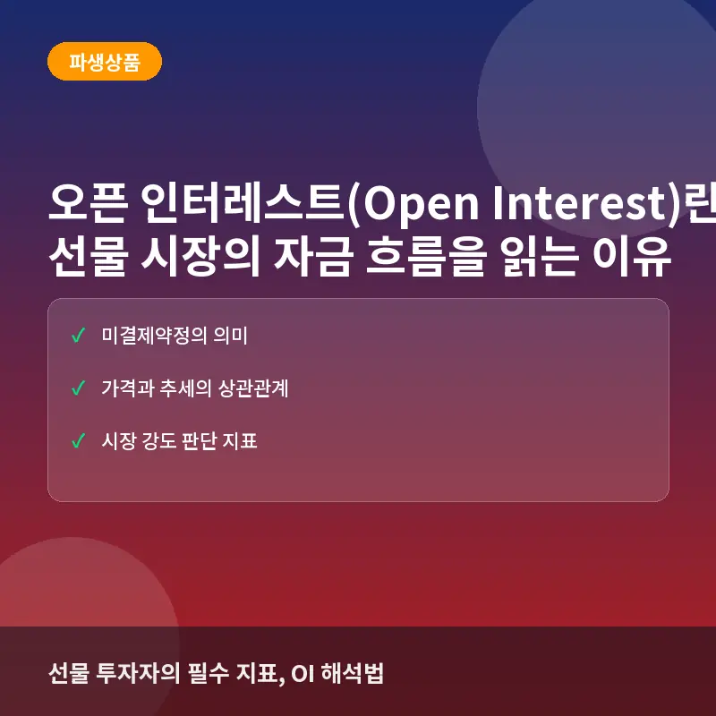 오픈 인터레스트(Open Interest)란? 선물 시장의 자금 흐름을 읽는 중요한 이유