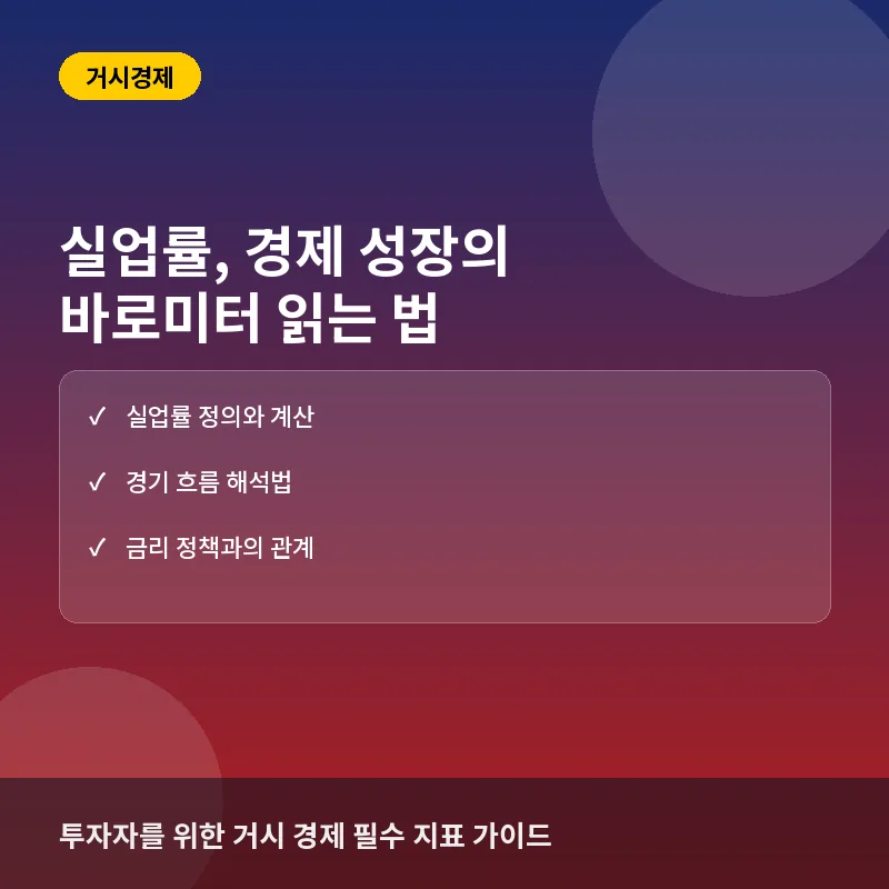 실업률과 경제 성장, 지금 알아야 하는 이유: 지표 해석부터 투자 연관성까지