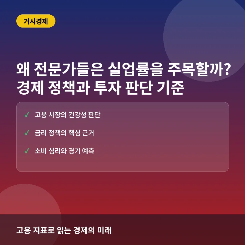 왜 전문가들은 실업률을 주목할까? 경제 정책과 주가 판단 기준