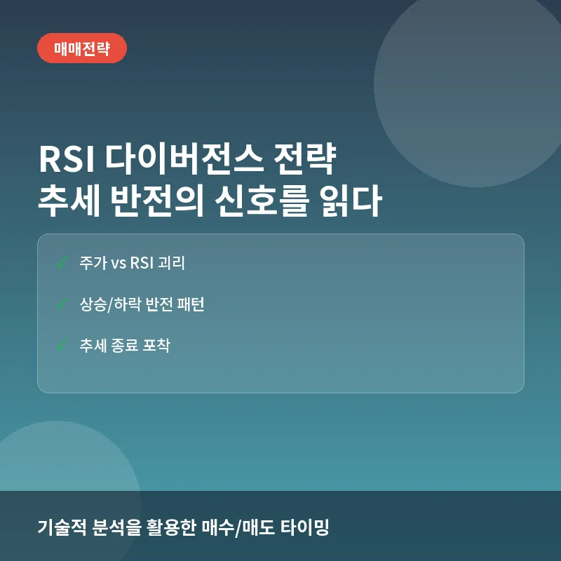 RSI 다이버전스 전략: 주가 하락 속에서 매수 타이밍을 찾는 법