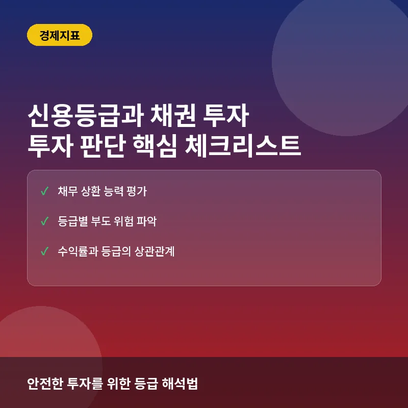 신용등급과 채권 투자, 왜 전문가들은 신용등급을 먼저 볼까? 평가 기준과 투자 판단 포인트