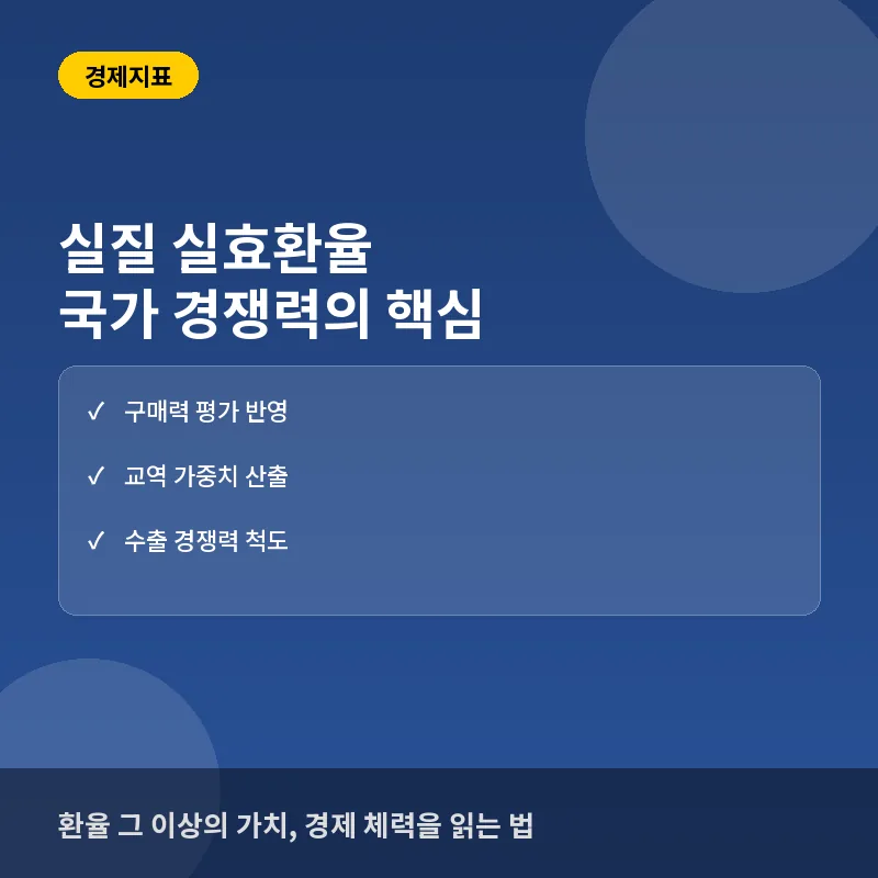 왜 전문가들은 실질 실효환율을 주목할까? 국가 경쟁력 판단 기준