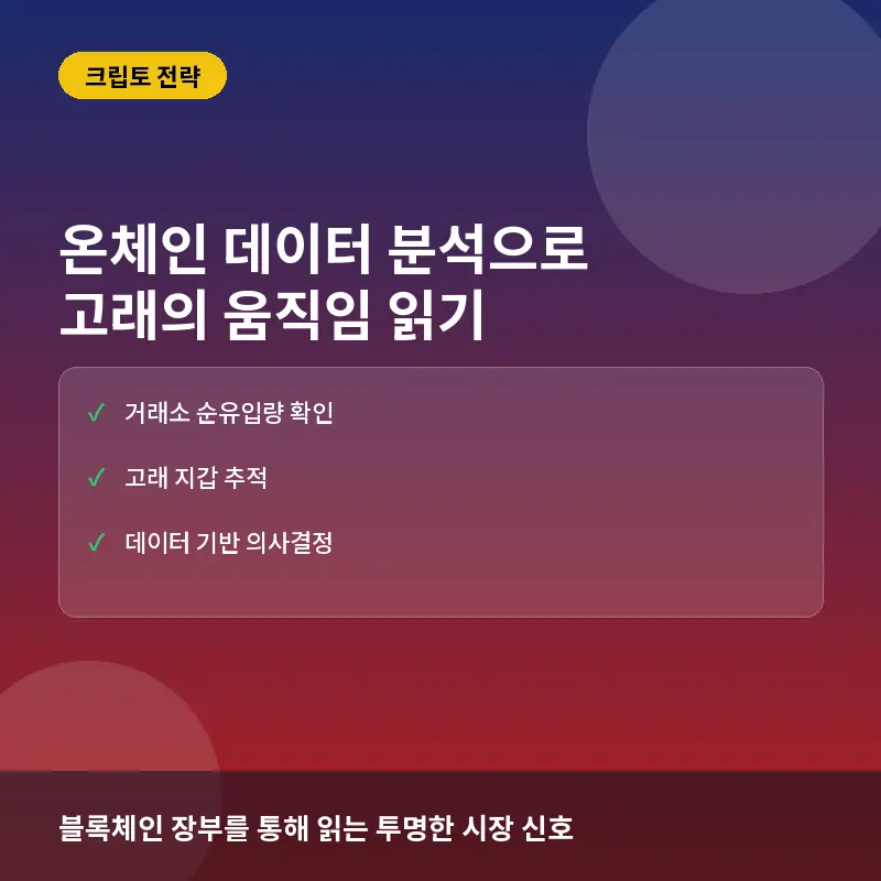온체인 데이터 분석을 활용한 코인 투자 전략: 고래 움직임 포착법