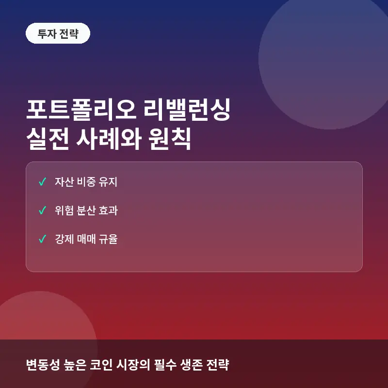 포트폴리오 리밸런싱이란? 수익률 개선을 위한 실전 사례와 투자 원칙