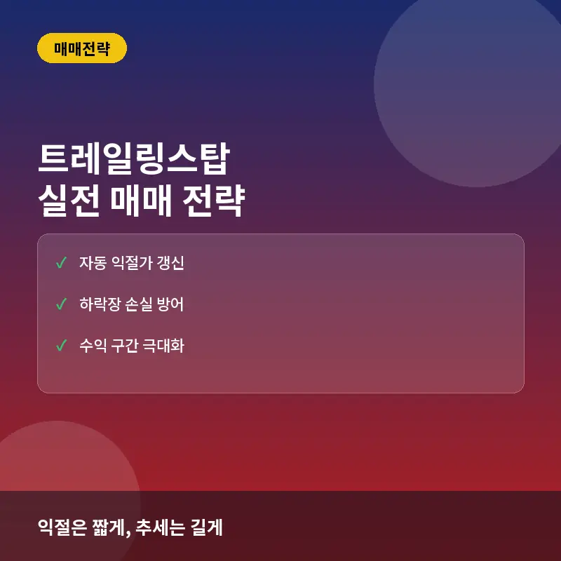 트레일링스탑(Trailing Stop)을 활용한 코인 실전 매매 전략: 익절 타이밍과 손실 관리법
