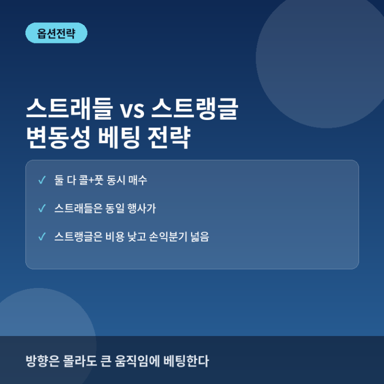 옵션 스트래들과 스트랭글 전략 비교: 변동성 베팅의 두 가지 방식