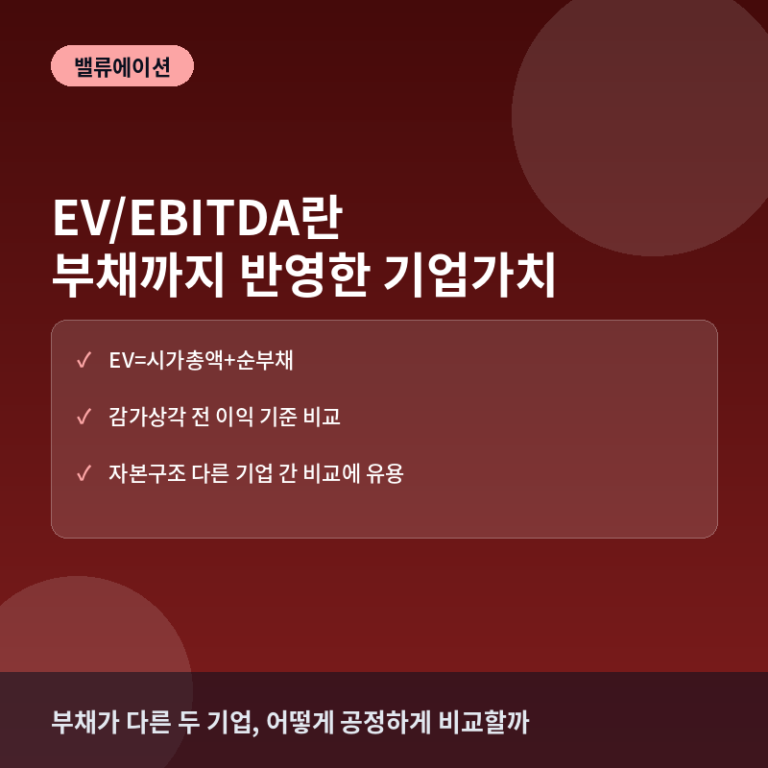 EV/EBITDA란? 시가총액만으로 볼 수 없는 기업가치 평가법