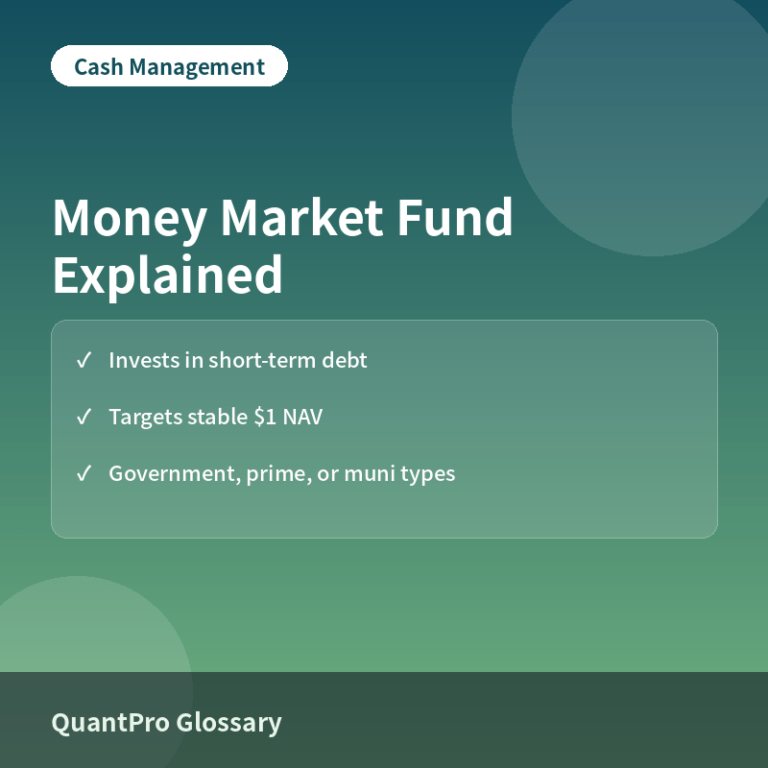 Money Market Fund Explained: How It Works and Key Risks