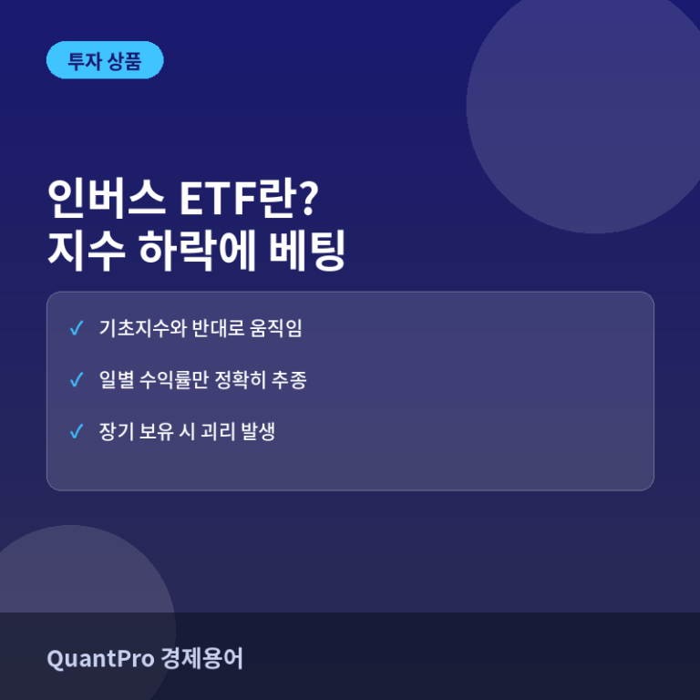 인버스 ETF란? 지수 하락에 베팅하는 투자 상품의 구조와 위험