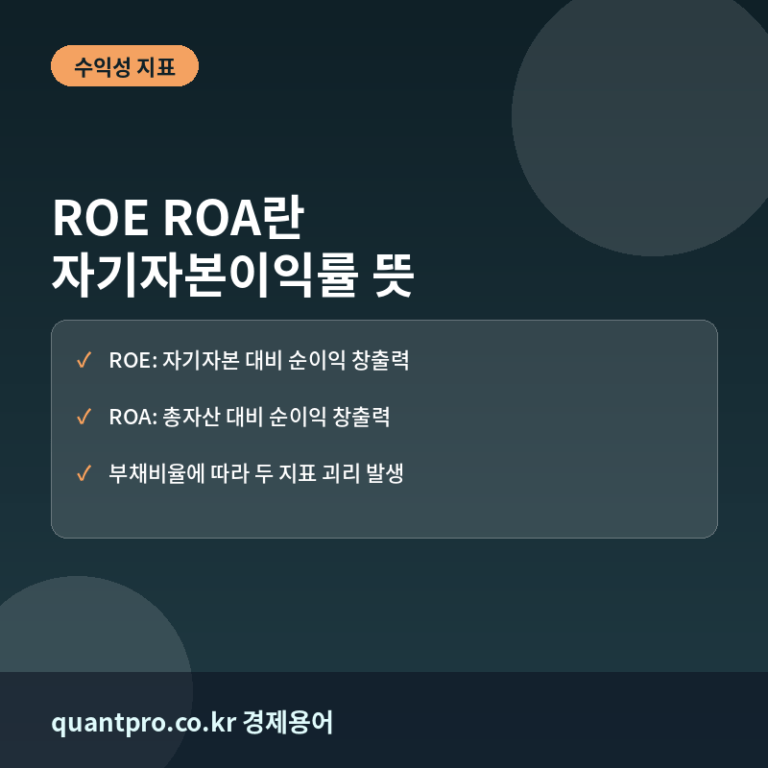 ROE ROA란? 뜻과 차이점, 자기자본이익률 계산법 완벽 정리