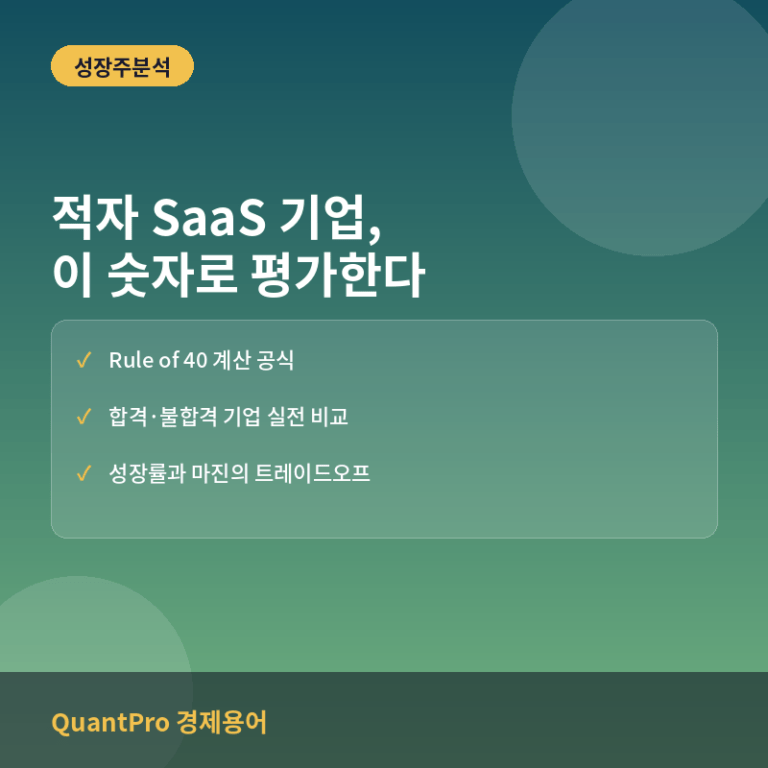 Rule of 40이란? 소프트웨어 기업 성장성과 수익성을 동시에 평가하는 법