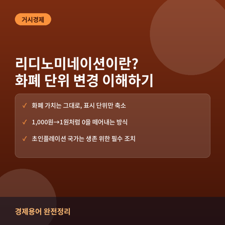 리디노미네이션이란? 화폐 단위 변경의 목적과 실제 사례