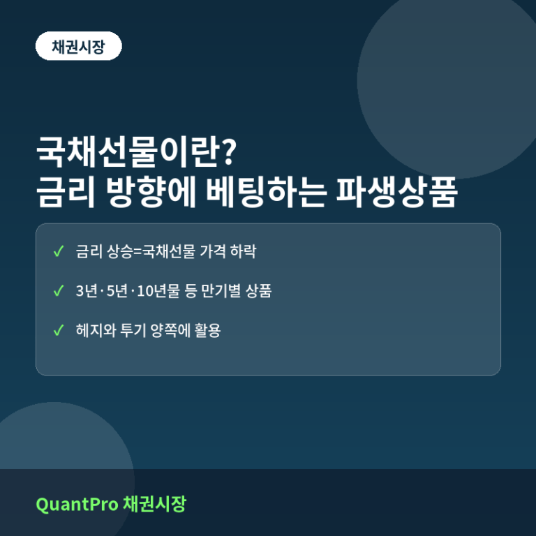 국채선물이란? 금리 방향에 베팅하는 대표 파생상품