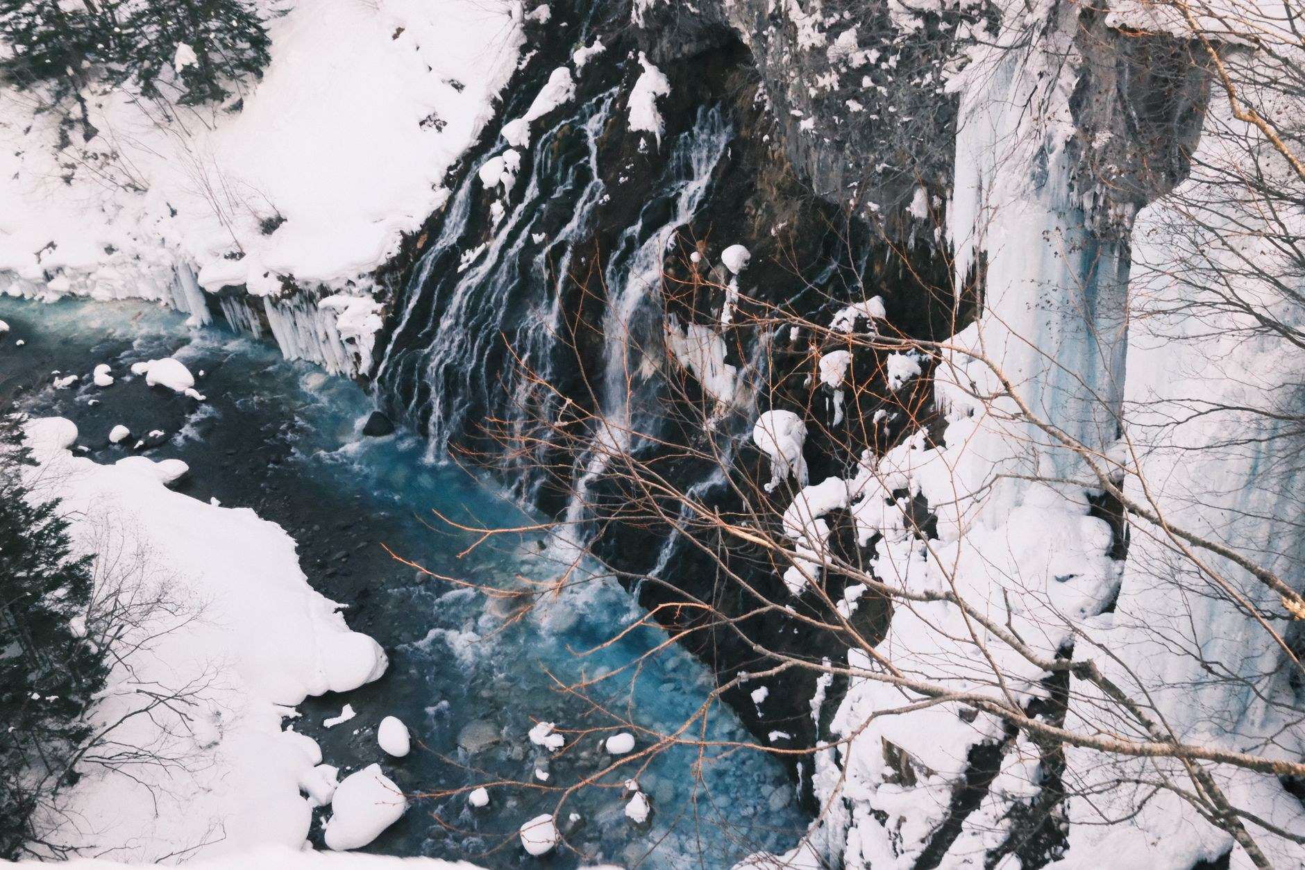 삿포로 Biei white beard waterfall