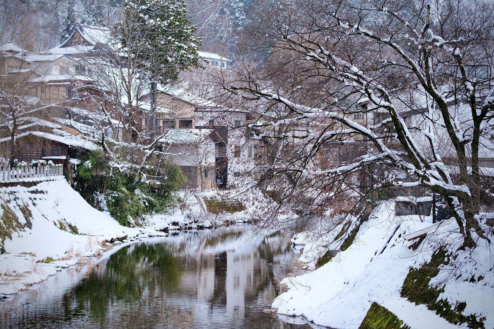 다카야마 Takayama snow scenery