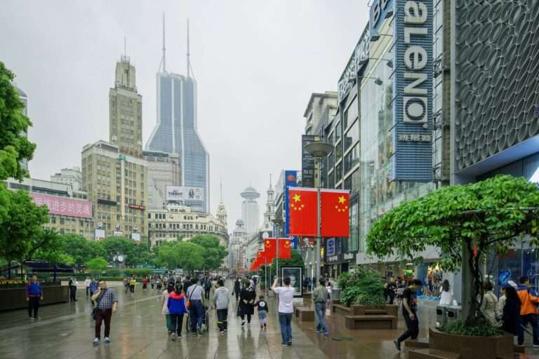 상하이 Shanghai Nanjing Road pedestrian street