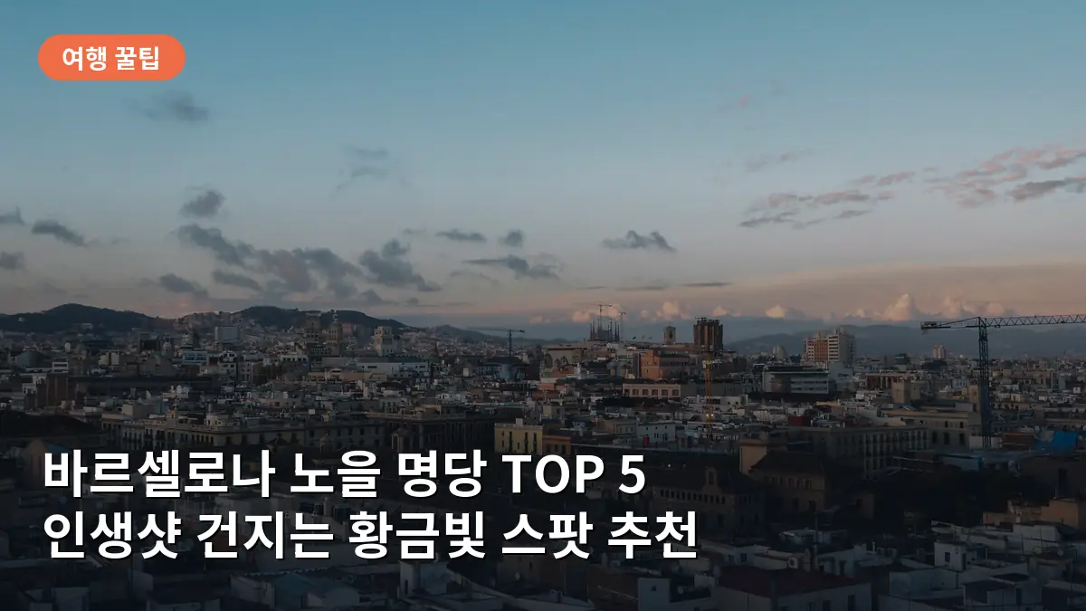 벙커에서 내려다본 바르셀로나의 아름다운 노을 전경입니다.