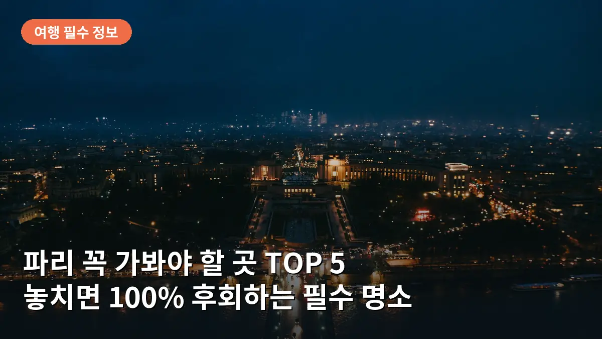 파리의 상징 에펠탑의 화려한 야경 모습입니다.