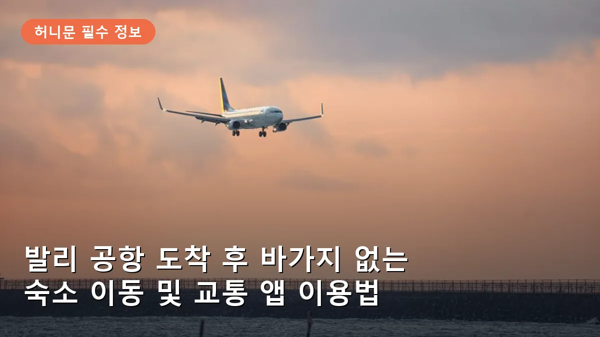 발리 웅우라라이 국제공항 입국장 전경으로, 밖으로 나가기 전 교통편을 미리 확인하세요.