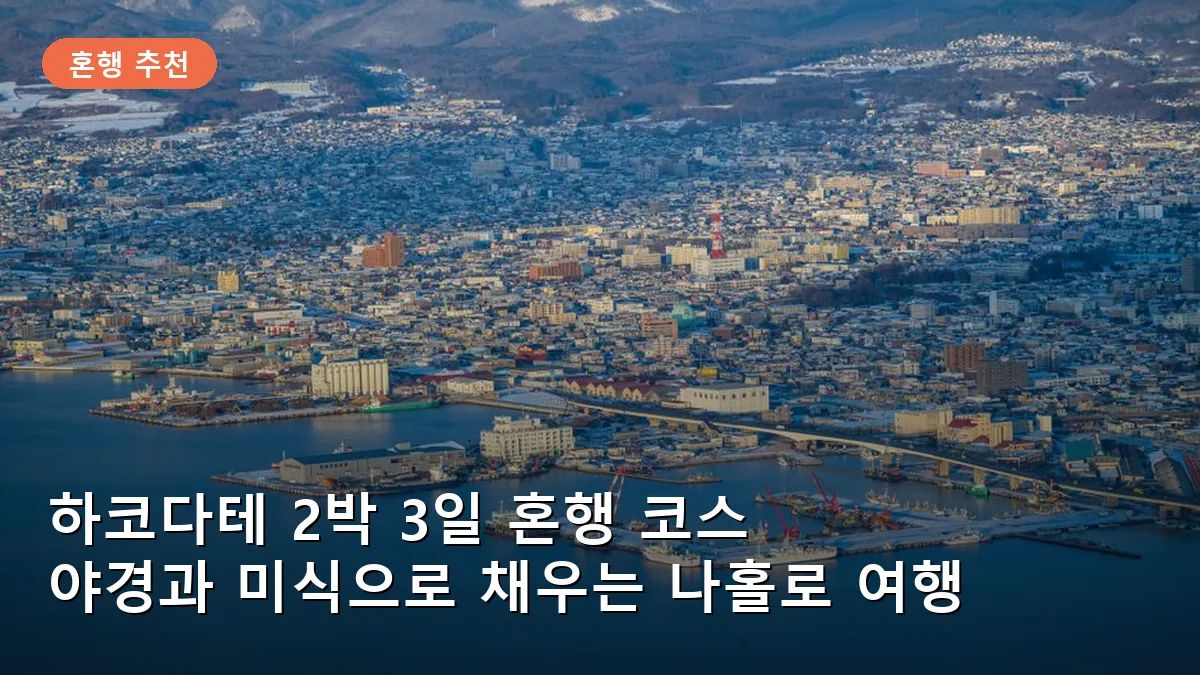 하코다테산에서 내려다보는 하코다테 시내의 화려한 야경 모습입니다.