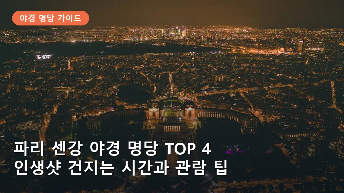 트로카데로 광장에서 바라본 밤의 에펠탑은 전체적인 전경을 담기에 가장 완벽한 장소입니다.