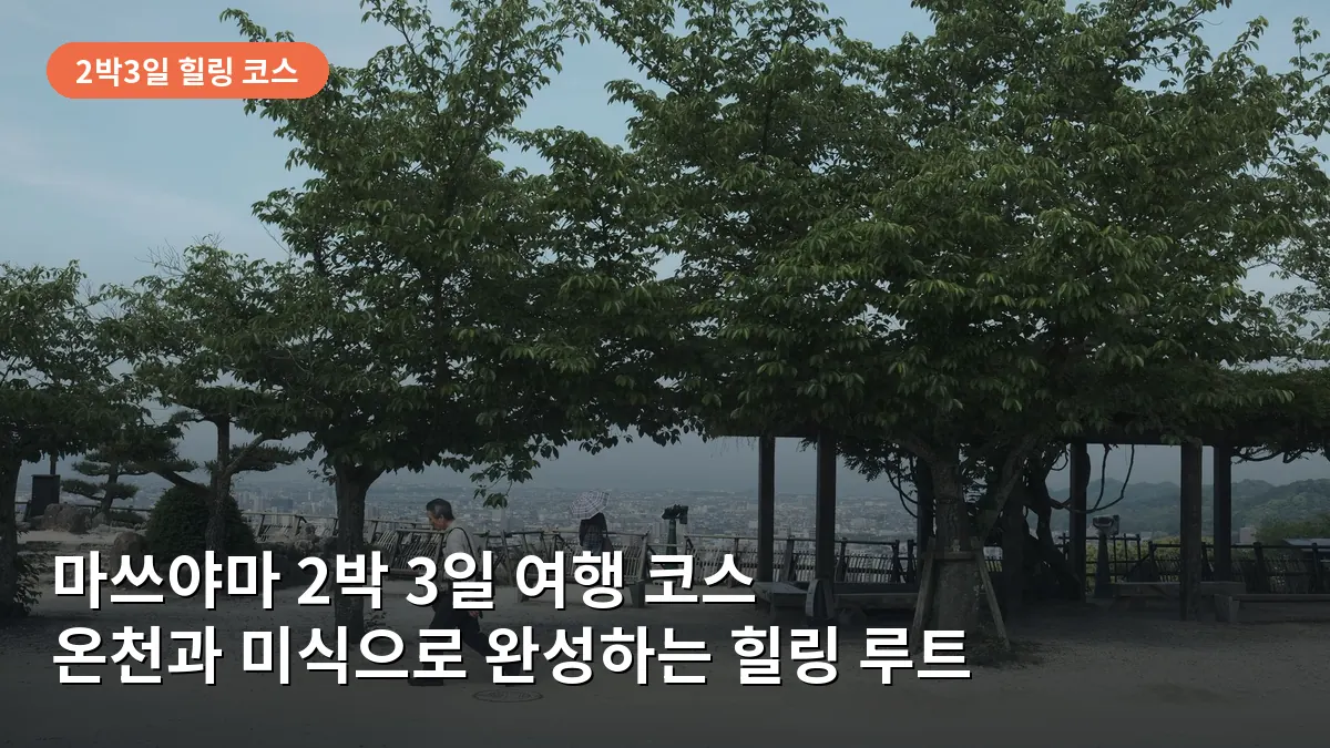 마쓰야마성에서 바라보는 도시 전경은 고즈넉하고 평화로운 분위기를 자아냅니다.