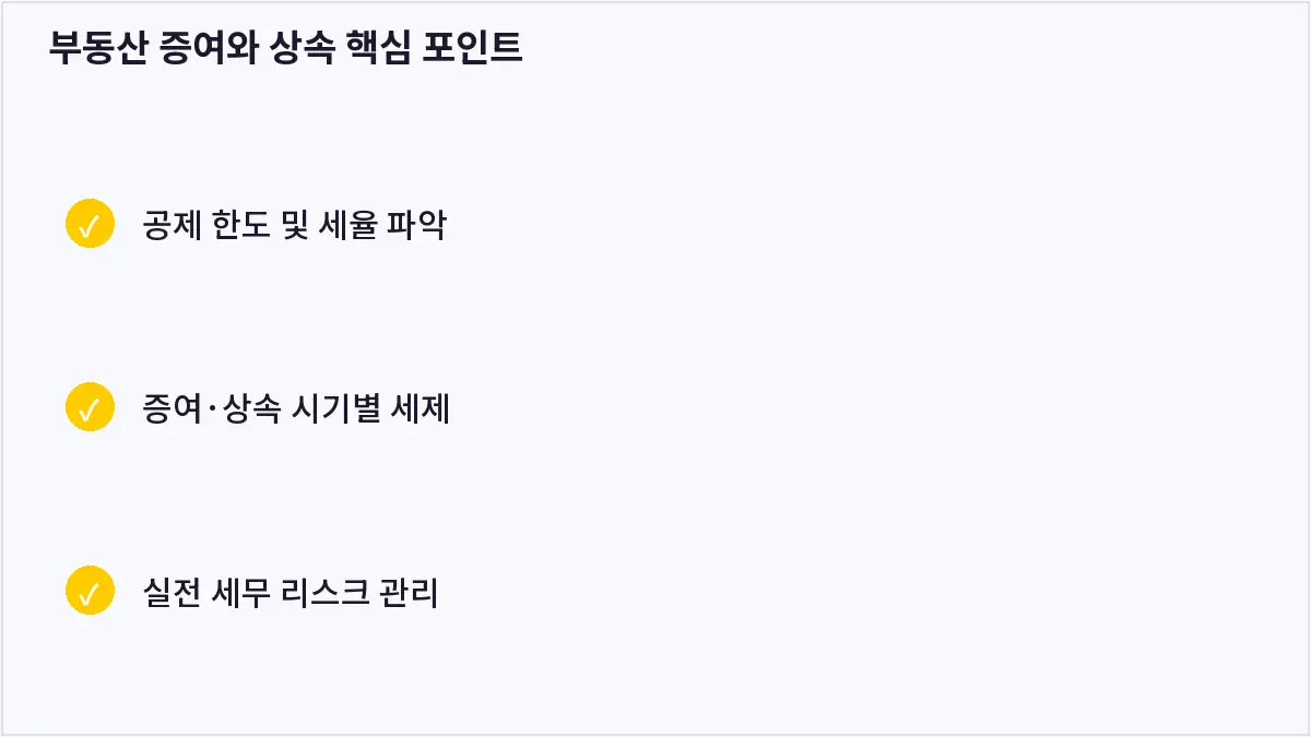부동산 증여와 상속 핵심 포인트 (부동산 증여와 상속)