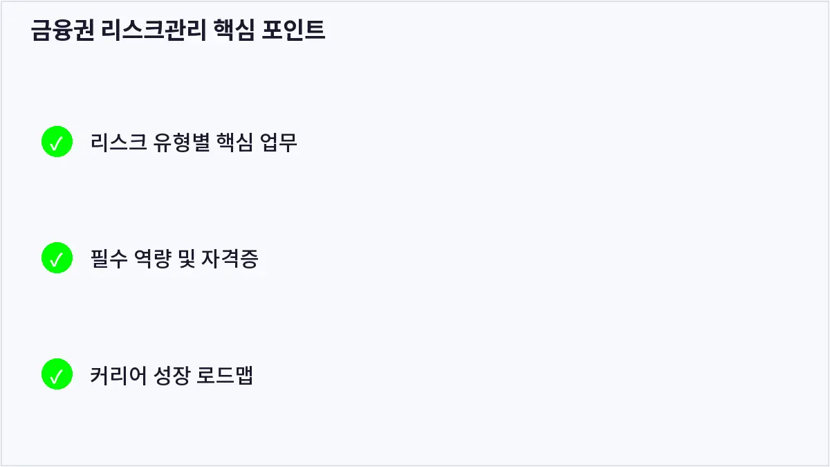 금융권 리스크관리 핵심 포인트 (금융권 리스크관리)