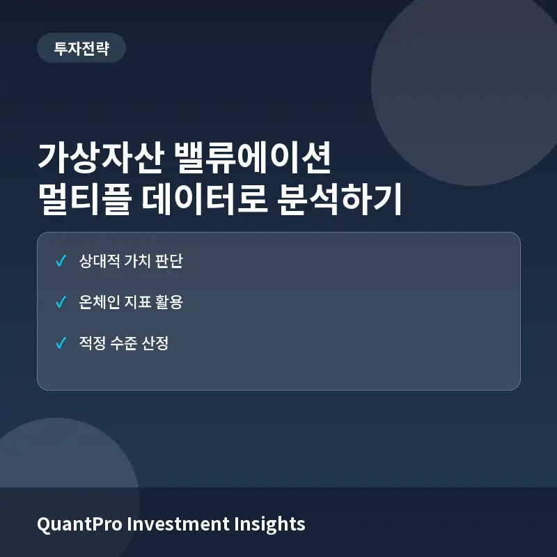 가상자산 밸류에이션, 멀티플(Multiples) 데이터로 보면 이렇다